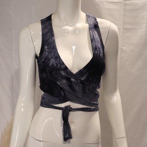 Tie Dye Crop Wrap Soft Top Size S